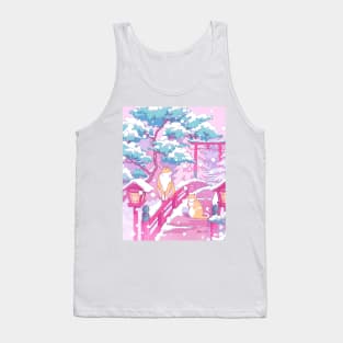 The Japanese winter shrine and cute cats Tank Top